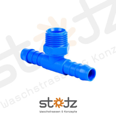 T-schlauchverbinder mit BSPT Außengewinde 1/4" - T 12 mm