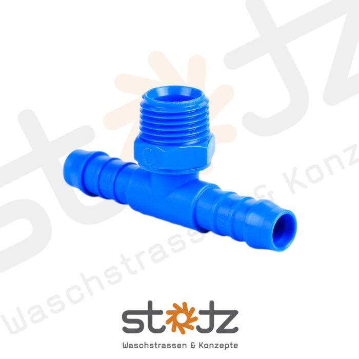T-schlauchverbinder mit BSPT Außengewinde 1/4" - T 12 mm