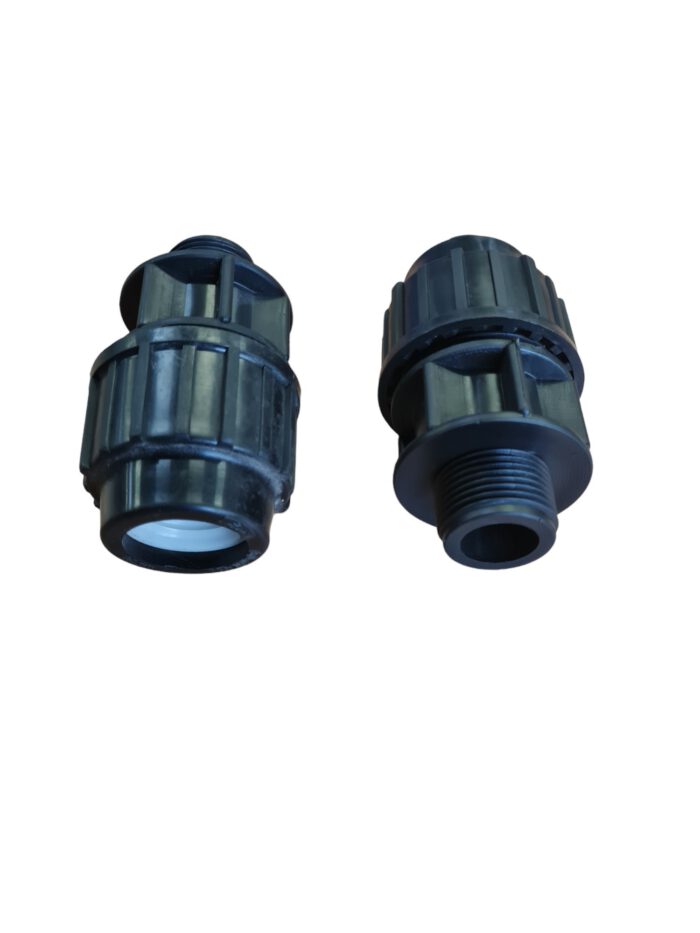 PP Klemmfitting für PE Rohr, Übergangsnippel, Klemme x Aussengewinde 32 mm x 1" – Bild 2