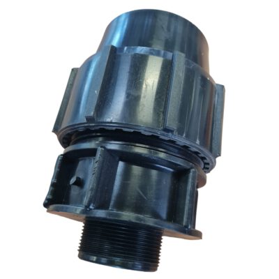 PP Klemmfitting für PE Rohr, Übergangsnippel, Klemme x Aussengewinde 75 mm x 2"