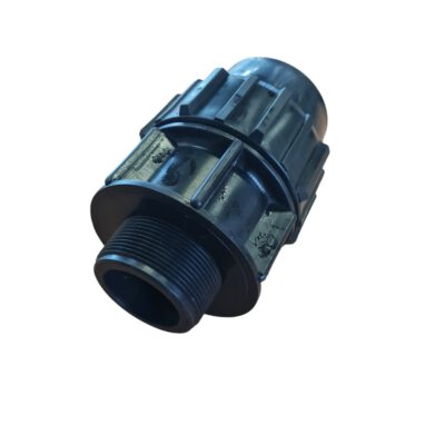 PP Klemmfitting für PE Rohr, Übergangsnippel, Klemme x Aussengewinde 63 mm x 2"
